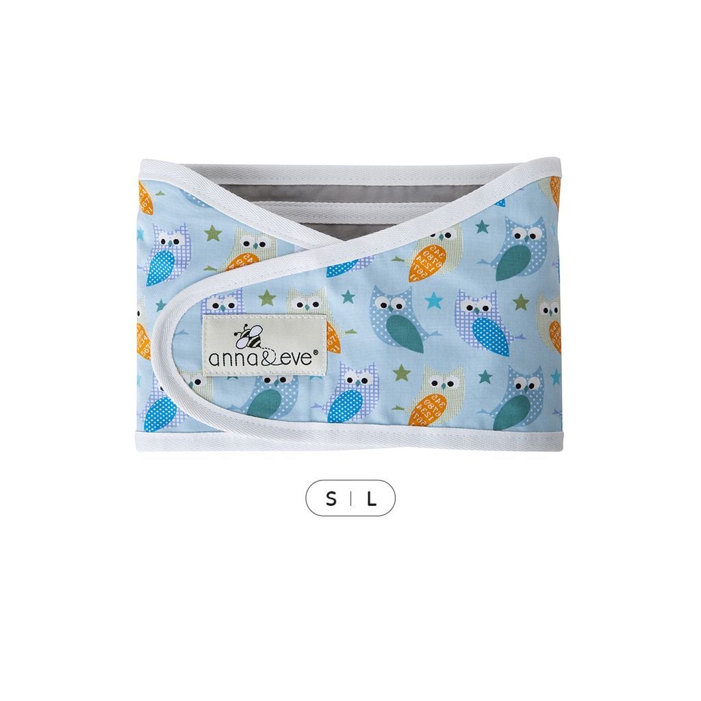Anna&Eve Khăn Quấn Ngủ Ngon, Chống Giật Mình Cho Bé Sơ Sinh - Hoa Văn Xanh