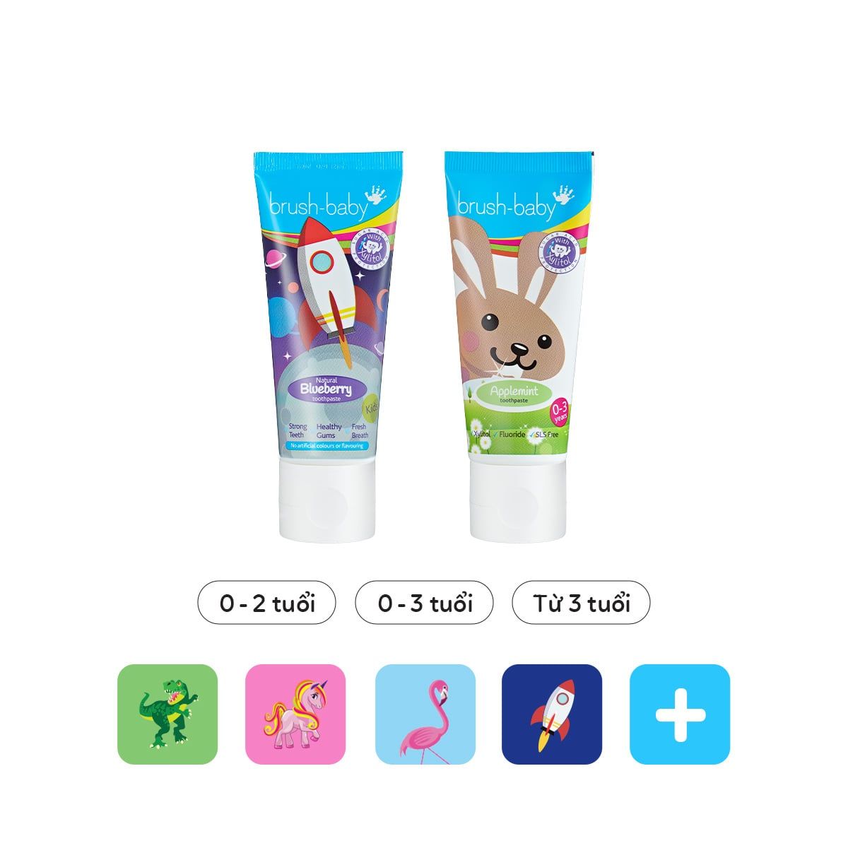 Brush-Baby Kem Đánh Răng Có Fluoride Cho Bé Mọi Độ Tuổi (50ml)