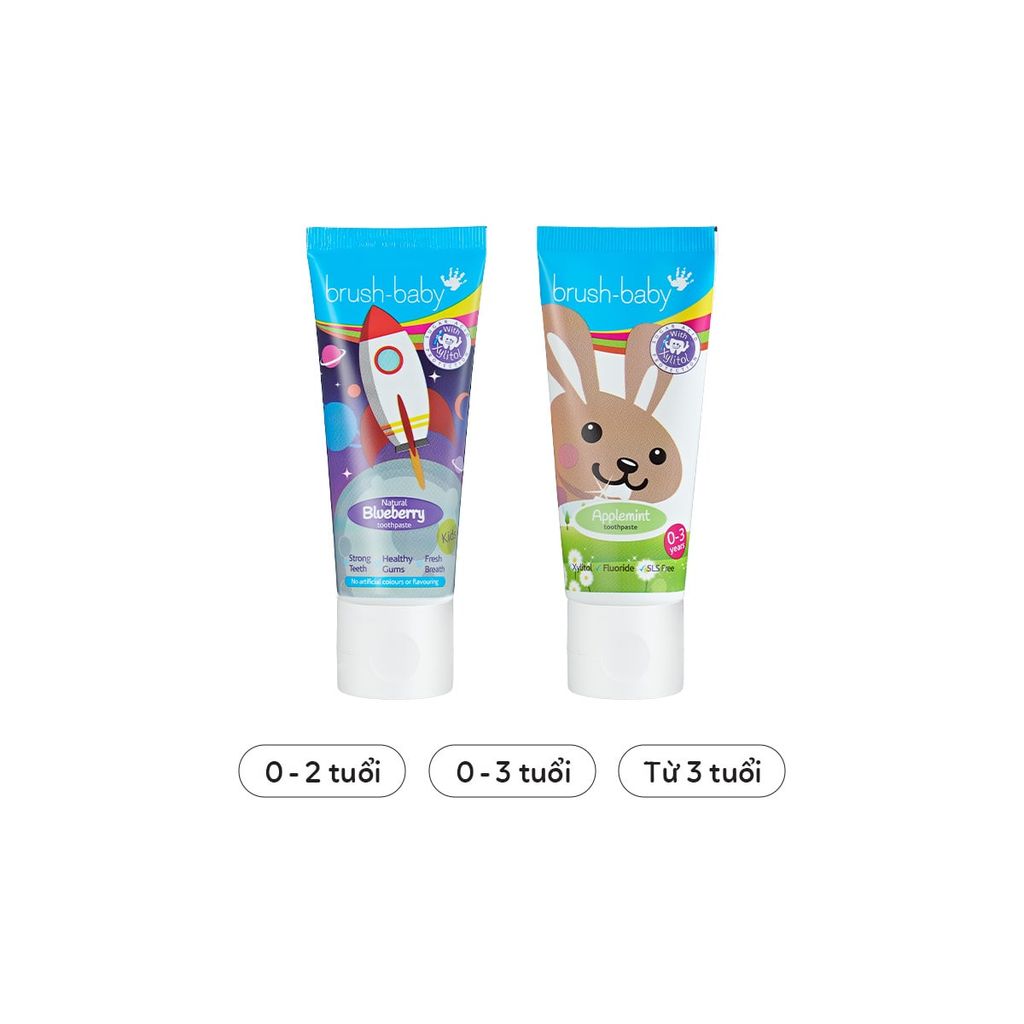 Brush-Baby Kem Đánh Răng Có Fluoride Cho Bé Mọi Độ Tuổi (50ml)