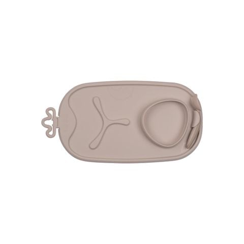 b.box Khay Ăn Dặm Silicone Có Thể Cuộn Tròn, Tặng Kèm Muỗng Cho Bé