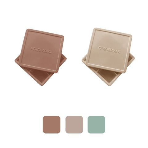 MinikOiOi Khay Trữ Thức Ăn Silicone Có Nắp Đậy