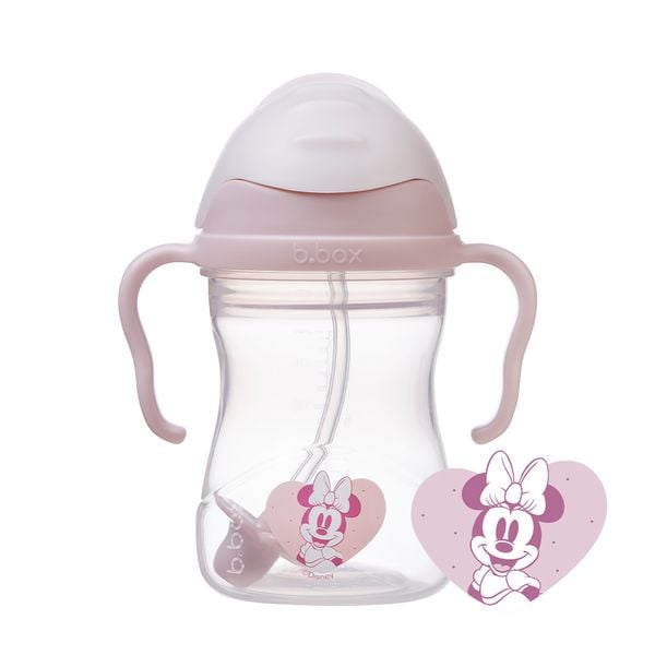 b.box Set Hộp Đựng Đồ Ăn Vặt, Yếm Ăn Dặm & Bình Nước Phiên Bản Minnie Soft Cho Bé