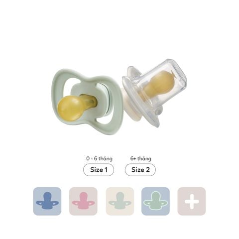 b.box Núm ti Cao Su Có Nắp Đậy Tiện Lợi Cho Bé (Set 2 Cái)