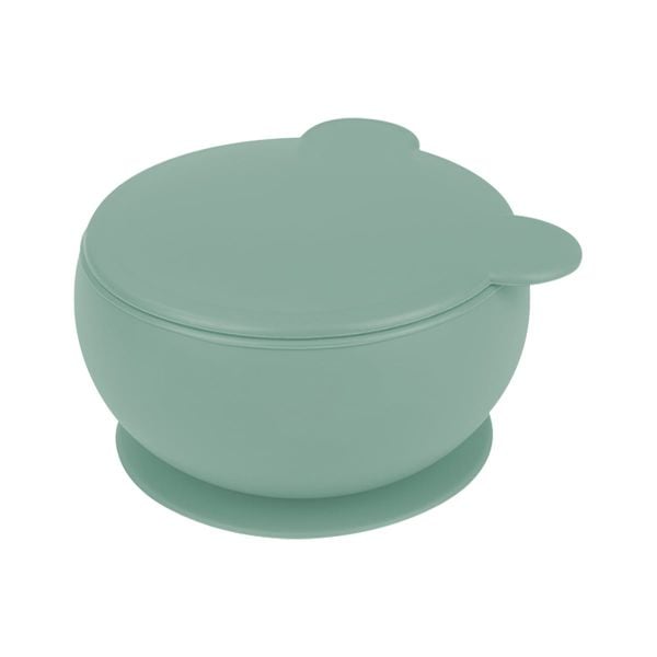 MinikOiOi Chén Ăn Kèm Nắp Đậy Silicone Có Đế Hít Chống Trơn