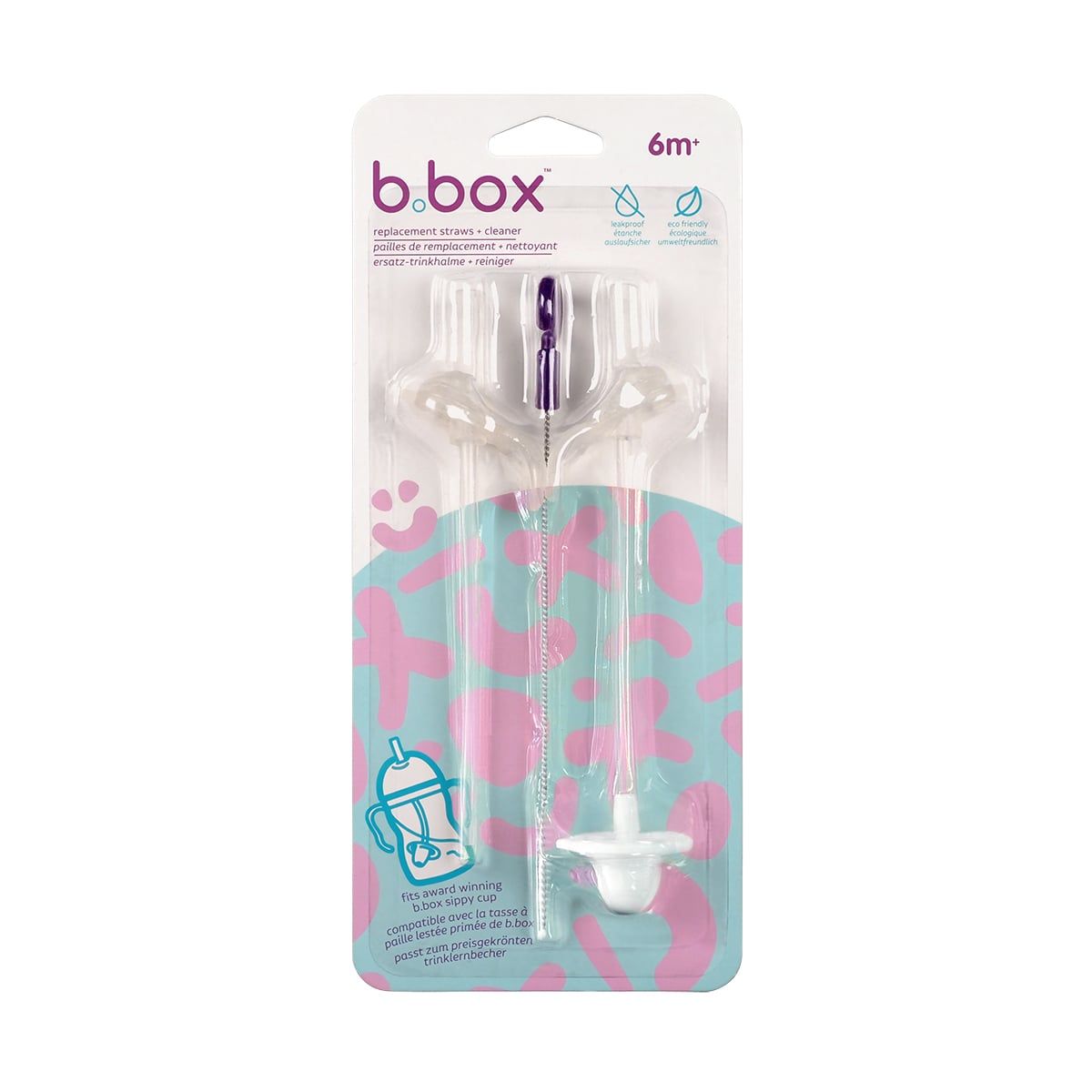 [GIFT] b.box Bộ ống hút thay thế và dụng cụ vệ sinh tiện dụng cho bình nước 360 độ