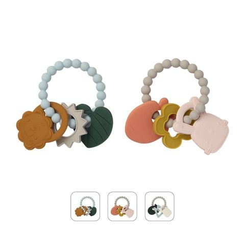 Loulou Lollipop Vòng Ba Gặm Nướu Silicone Giúp Giảm Đau Và Ngứa Nướu Cho Bé