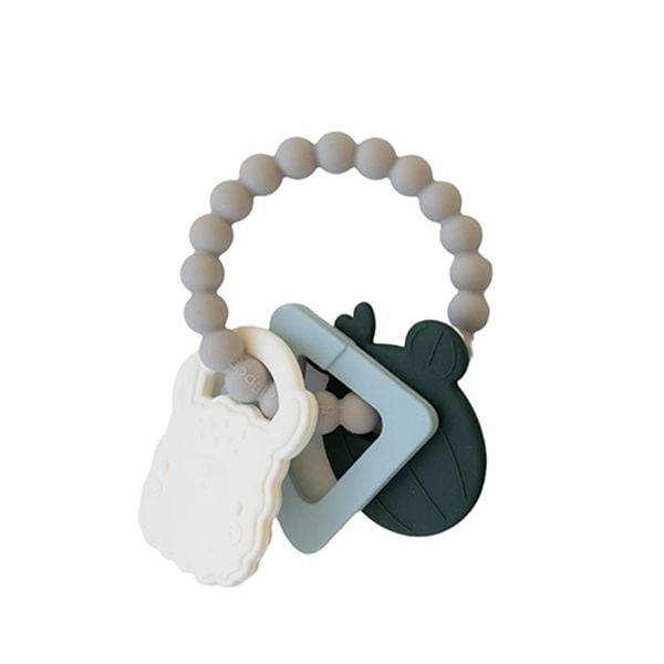 Loulou Lollipop Vòng Ba Gặm Nướu Silicone Giúp Giảm Đau Và Ngứa Nướu Cho Bé