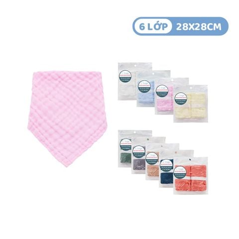 L'ANGE YẾM TAM GIÁC VẢI BÔNG 6 LỚP 28x28cm (SET 2 CÁI)