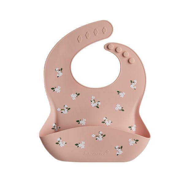 Loulou Lollipop Yếm Ăn Dặm Silicone Có Máng Hứng Chống Thấm Dễ Vệ Sinh