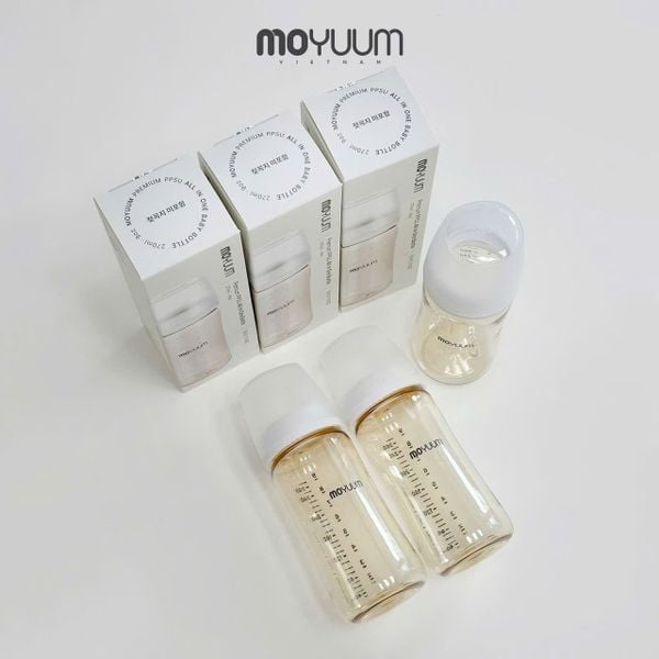 MOYUUM BÌNH SỮA PPSU CAO CẤP ALL IN ONE CHO BÉ