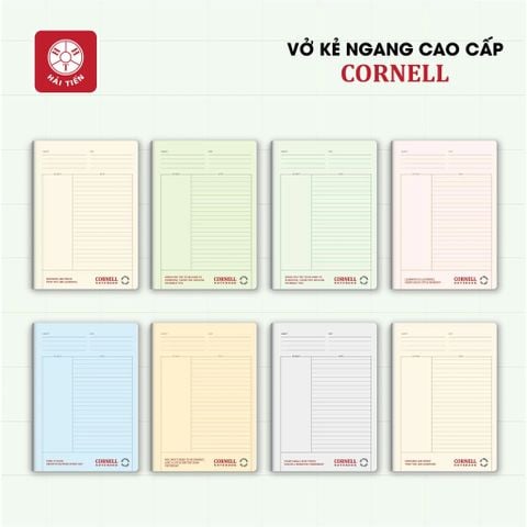Vở kẻ ngang Hải Tiến CORNELL 80 trang 9578 - Định lượng 70gsm, giấy trắng tự nhiên, chống lóa