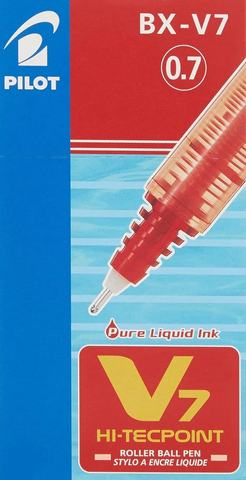 BÚT MỰC NƯỚC PILOT HI-TECPOINT V7 (BX-V7) Ngòi 0.7mm – Mực Đỏ, Viết Cực Êm, Mực Đậm Chuẩn Nhật