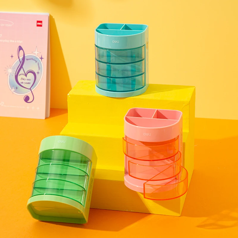 [PHIÊN BẢN GIỚI HẠN] Khay Cắm Bút Deli 3 Ngăn Z601 Sơn Tùng M-TP Size 80x100mm