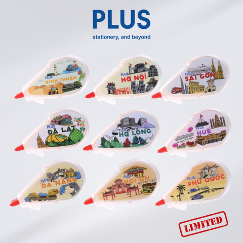 [PHIÊN BẢN GIỚI HẠN] Hộp 9 Băng xóa BE PLUS mẫu danh thắng Việt Nam - món quà nhỏ tinh tế, sáng tạo và ý nghĩa