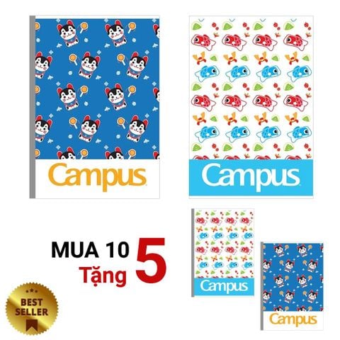 [PHIÊN BẢN GIỚI HẠN - MUA 10 TẶNG 5] Vở kẻ ngang Campus Japan Pattern 72 trang