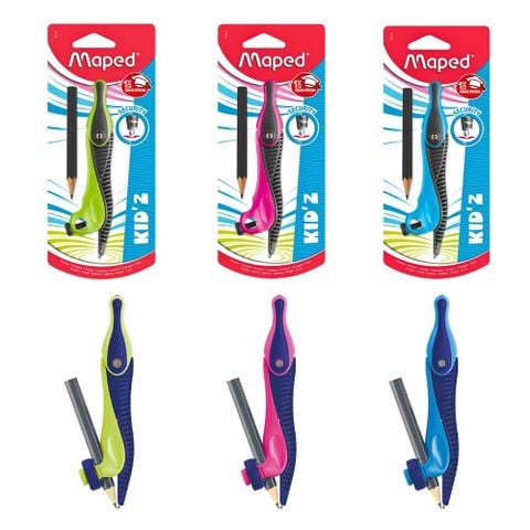 Compa kim loại Kid'Z MAPED MPD 191610 - Kèm Bút chì gỗ