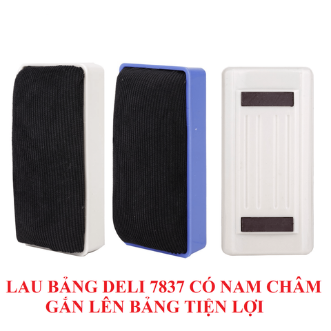Lau bảng Deli 7837 có nam châm dễ dàng gắn lên bảng