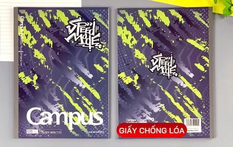 [MẪU MỚI 2025] Vở Kẻ Ngang CAMPUS Speed Mode 120 Trang, ĐL 70gsm  - Mua 10 Quyển Tặng 01 Bút Bi