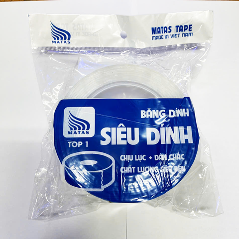 Băng Dính 2 Mặt Silicon MATAS Mã SD06 – Kích Thước: 47mm, Siêu Kết Dính Mọi Vật Liệu, Bề Mặt Tiện Dụng