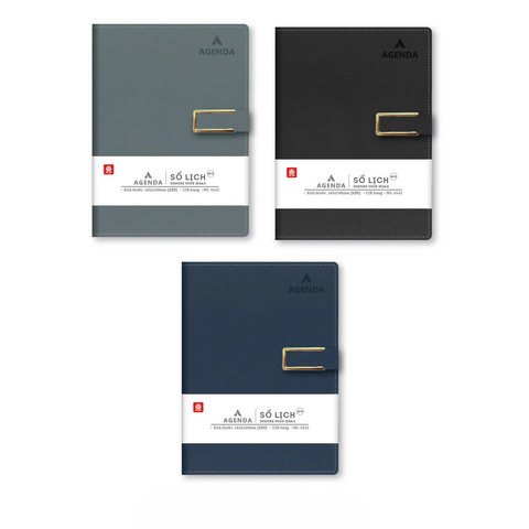 Sổ lịch Agenda 2026 Hải Tiến 228 trang 4542 - KT: 165x240mm - Định lượng 80gsm - khuy bấm nam châm