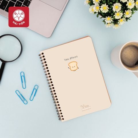 Sổ lò xo bìa nhựa cao cấp VIVA khổ B5 Hải Tiến 200 trang 6720 (KT: 175 × 250mm) - Kẻ Ngang