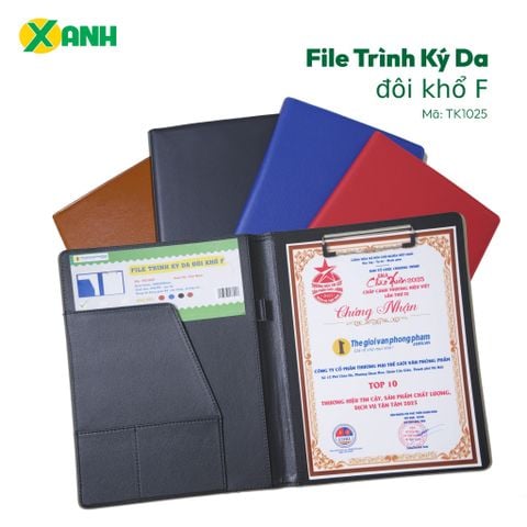 [MẪU MỚI] File Trình Ký Da Đôi Khổ F Mã TK1025 - Kích thước: 328mm x 246mm