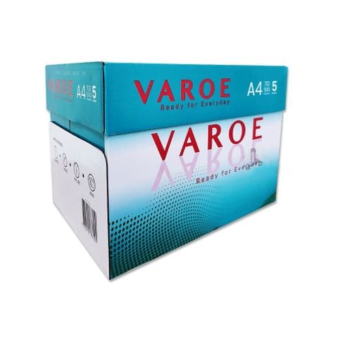 [GIẤY 500 TỜ/TẬP] Thùng 5 tập Giấy in A4 VAROE - Định lượng 70gsm