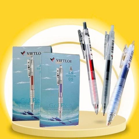Bút gel bấm Việt Lợi VL-A8 ngòi 0.5mm