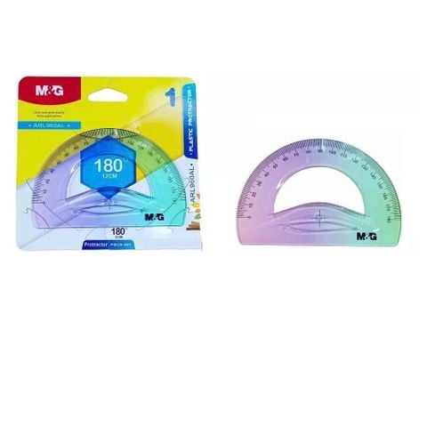 [MẪU MỚI] THƯỚC ĐO ĐỘ 180 ĐỘ CHÍNH HÃNG M&G ARL960AL LOANG MÀU XANH TÍM