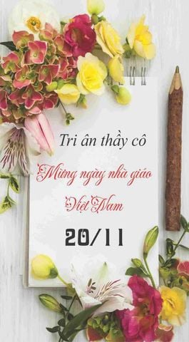 Combo 10 Thiệp mừng 20/11 cỡ vừa (Bán lẻ: 5k/ Thiệp)