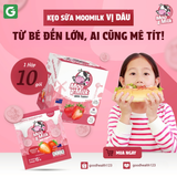 [2 gói dâu] Kẹo Sữa Bò Moo Milk – Thơm Ngon, Bổ Dưỡng Từ Sữa New Zealand - Gói 25g [Hàng Thái Lan]