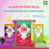 [Combo 3 vị] Kẹo Ngậm Bổ Sung Kẽm Không Đường Mybacin Zinc Plus – Vị Trái Cây, The Mát, Thơm Miệng - Hàng Thái Lan