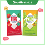 [2 gói chanh và dâu] Kẹo Mybacin Zinc Plus - Vị Trái Cây The Mát Không Đường - Gói 10 Viên - Hàng Thái Lan