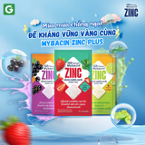 [2 gói chanh và nho đen] Kẹo Mybacin Zinc Plus - Vị Trái Cây The Mát Không Đường - Gói 10 Viên - Hàng Thái Lan