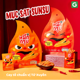 [Combo 2 vị] Mực Sật Thái Lan - Snack Konjac SunSu - Cay tê, Giòn Sật - Bịch 6 gói 50g