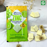[2 gói chanh] Kẹo Mybacin Zinc Plus - Vị Trái Cây The Mát Không Đường - Gói 10 Viên - Hàng Thái Lan