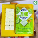 [2 gói chanh] Kẹo Mybacin Zinc Plus - Vị Trái Cây The Mát Không Đường - Gói 10 Viên - Hàng Thái Lan