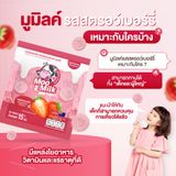 [Hộp 10 gói Dâu] Kẹo Sữa Bò Moo Milk – Bổ Dưỡng Từ Sữa New Zealand, Thơm Ngon Khó Cưỡng [Hàng Thái Lan]