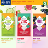 [Hộp 20 gói chanh] Kẹo Ngậm Bổ Sung Kẽm Không Đường Mybacin Zinc Plus – Vị Trái Cây, The Mát, Thơm Miệng - Hàng Thái Lan