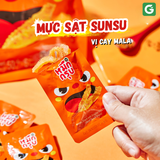 [1 Thùng đỏ] Mực sật Thái Lan - Snack Konjac Sunsu - Cay tê, Giòn Sần Sật, Chuẩn vị Tứ Xuyên - Thùng 72 Bịch
