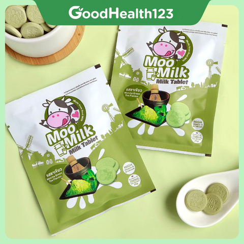 [Combo 5 Gói Matcha] Kẹo Sữa Bò Moo Milk – Thơm Ngon Chuẩn Sữa New Zealand [Hàng Thái Lan]