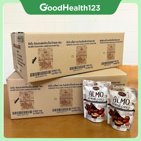 [Thùng 48 gói] Sô Cô La Hạnh Nhân ALMO – Giòn rụm, Thơm Ngon [Hàng Thái Lan]