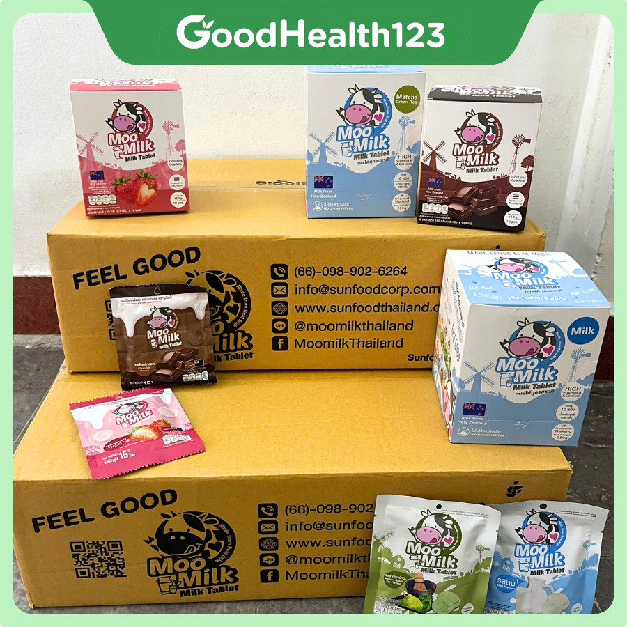 [Thùng 12 Hộp Socola] Kẹo Sữa Bò Moo Milk – Bổ Dưỡng Từ Sữa New Zealand [Hàng Thái Lan]