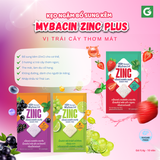 [Hộp 20 gói mix] Kẹo Ngậm Bổ Sung Kẽm Không Đường Mybacin Zinc Plus – Vị Trái Cây, The Mát, Thơm Miệng - Hàng Thái Lan