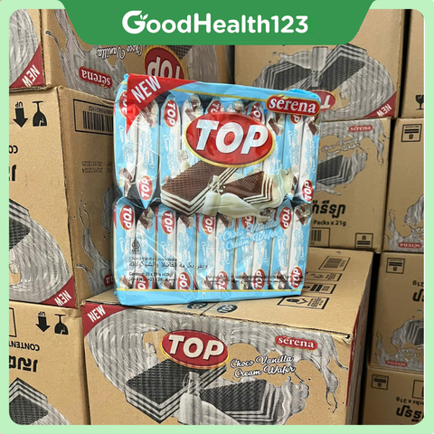 [Thùng 6 bịch Socola] Bánh Xốp Kem Serena TOP – Giòn Rụm, Thơm Ngon Khó Cưỡng