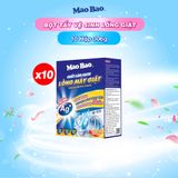  Combo 10 Hộp Chất Vệ Sinh lồng máy giặt Mao Bao Ag+ 306g - Loại Bỏ Cặn Bẩn, Khử Mùi Cho Máy Giặt Cửa Trên/Trước 