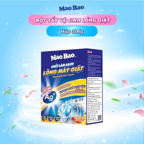  Vệ Sinh Lồng Máy Giặt Mao Bao chứa Ion Bạc Ag+ 306g (cho 1 lần vệ sinh) 