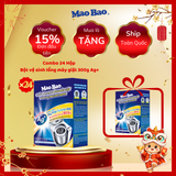  [1 Thùng] Combo 24 Hộp Chất Vệ Sinh lồng máy giặt Mao Bao Ag+ 306g - Loại Bỏ Cặn Bẩn, Khử Mùi Cho Máy Giặt Cửa Trên/Trước 