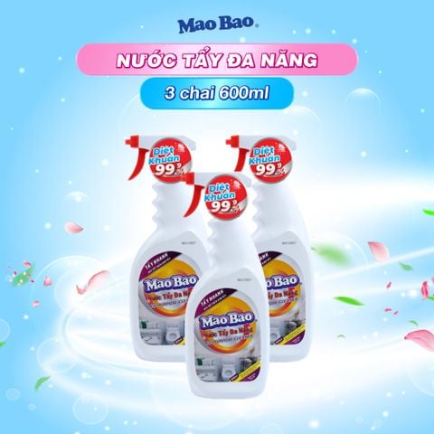  Combo 03 Chai Nước Tẩy Đa Năng Mao Bao 600ml 