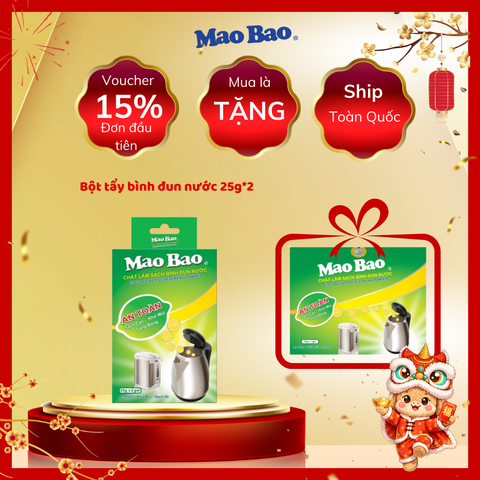  Chất làm sạch bình đun nước Mao Bao 25g x 2 gói 